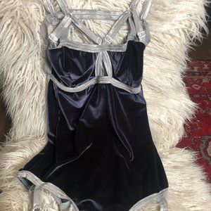 Solstice Intimates Velvet Ouvert Bodysuit Haunt L